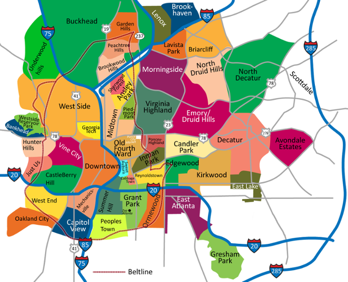 Map of Metro Atlanta
